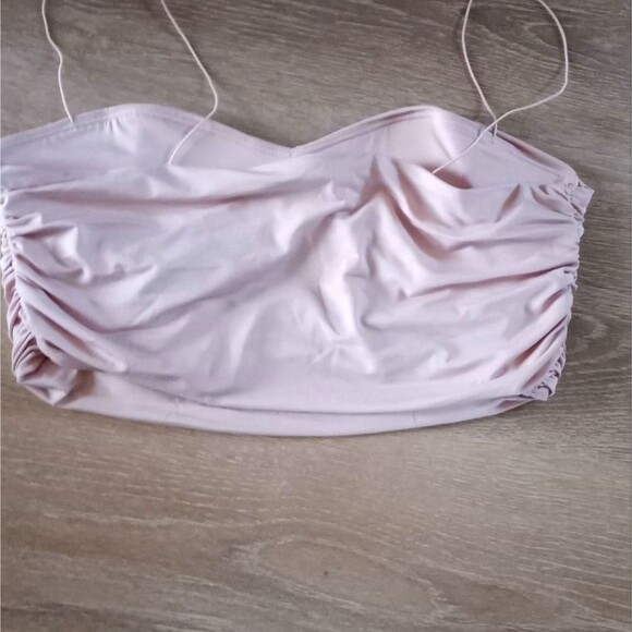 Oh, Polly Ruched Crop Top Strappy Soft Barbie Pink - Picture 10 of 14